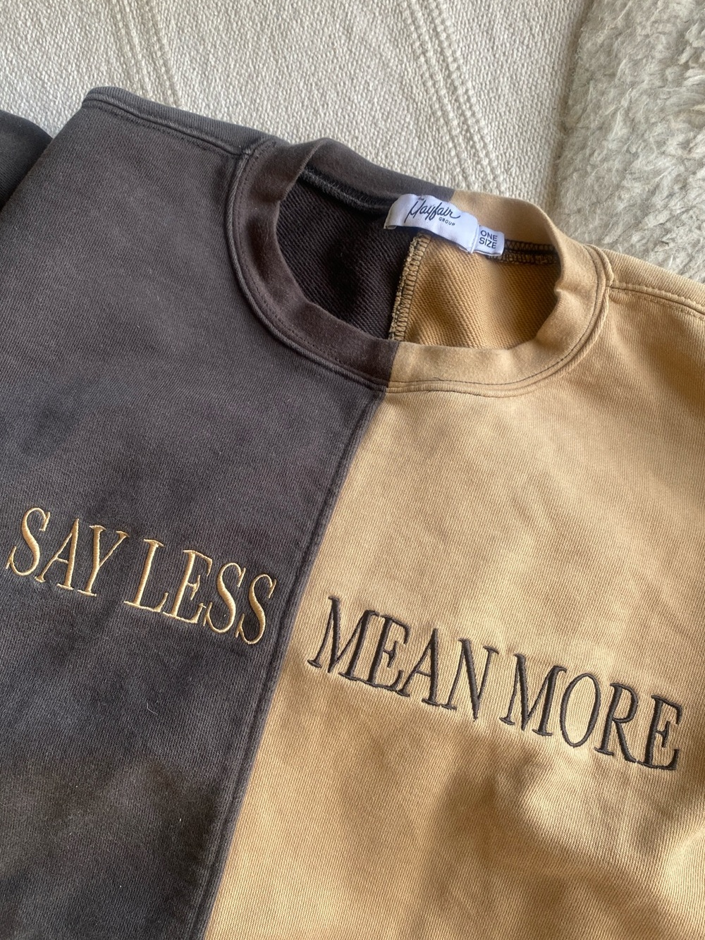 The Mayfair Group two-tones crewneck sweatshirt